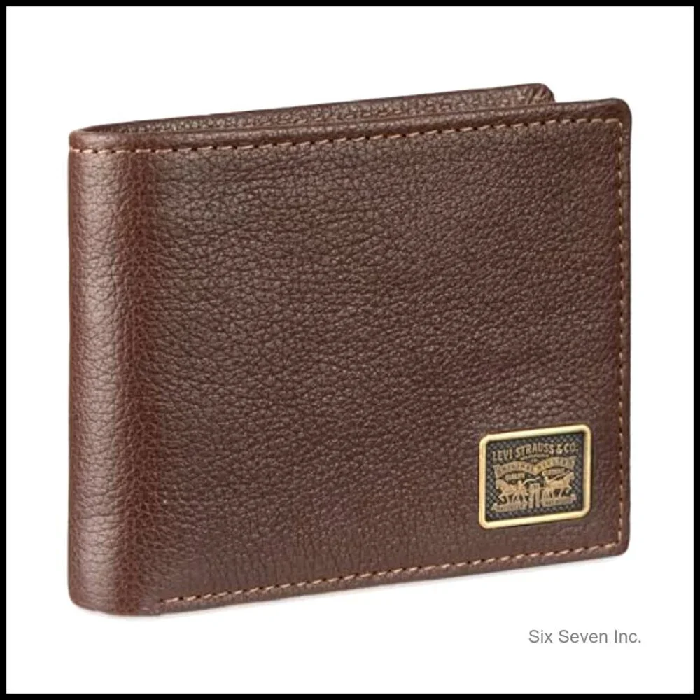 Genuine Leather Passcase Wallet RFID Blocking Classic Bifold Distressed Finish